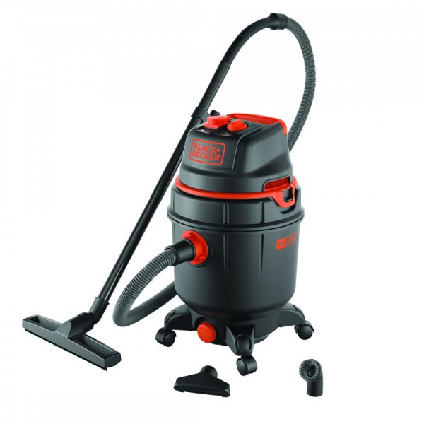 BX30PT - vysavač profi se zásuvkou Black + Decker 30 litrů 1600 W plastová nádoba