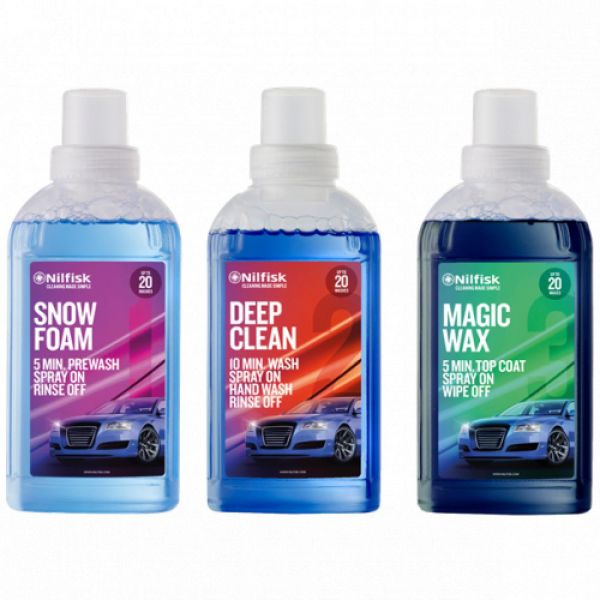 Nilfisk sada detergentů (snowform+deepclean+magicwax)